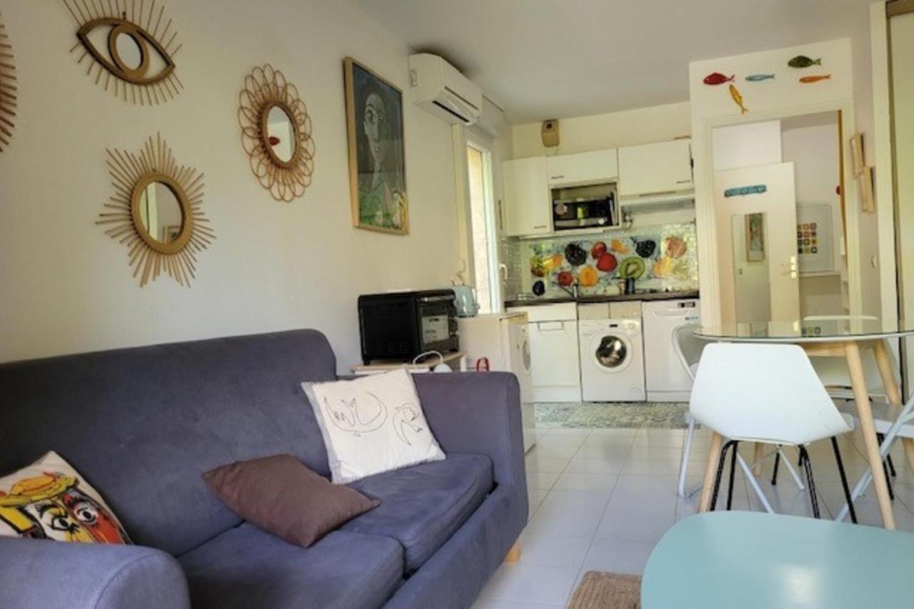 Nice Studio 30 M With Terrace And Pool Antibes Exteriör bild